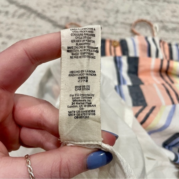 Free People Multi Stripe Lilah Pleated Tube Midi Dress - Picture 14 of 16